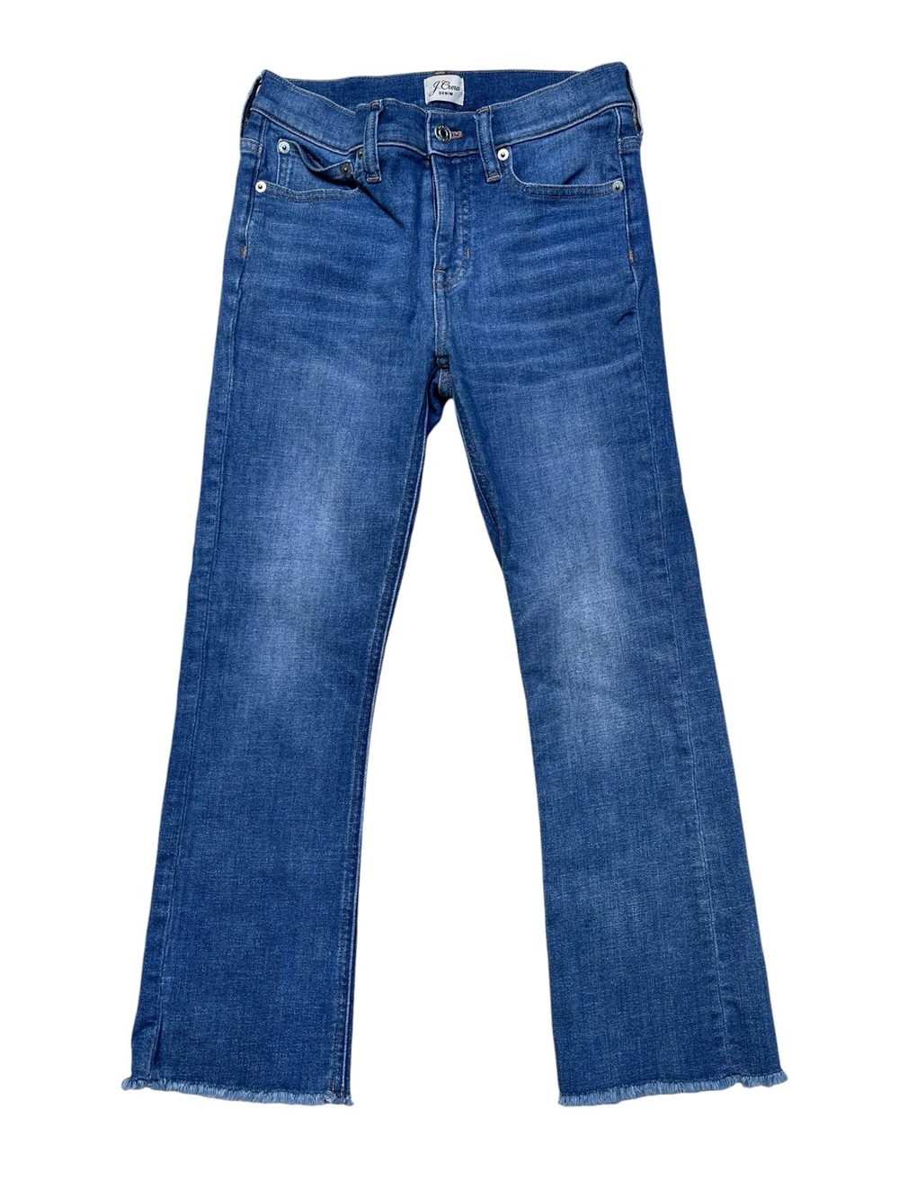 J.Crew Billie Demi Boot Crop Jeans Women’s 26 High Rise Raw Hem
